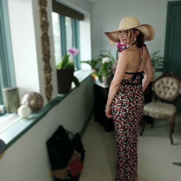 New FREE PEOPLE maxi RAYON dress 196J - Picture 4 of 12